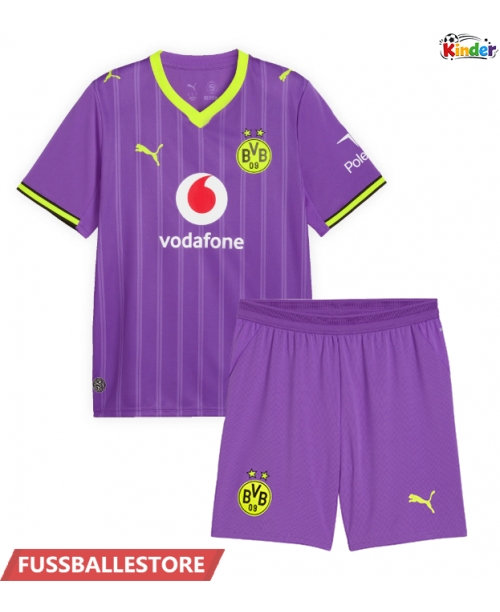 Günstige Borussia Dortmund Ethan Nwaneri #18 3rd trikot Kinder 2026-27 Kurzarm (+ Kurze Hosen)